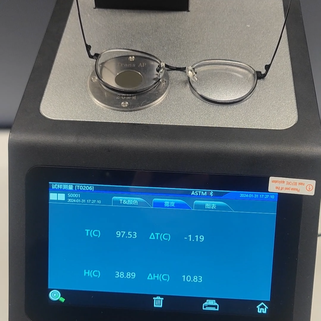 眼镜雾度和透过率测量2