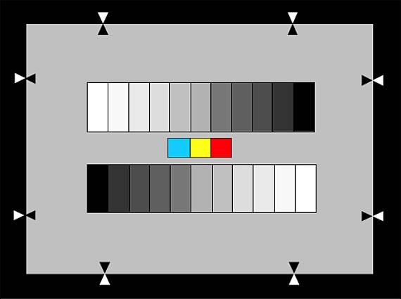NHK 11阶灰阶(γ＝0.45)附带3彩色测试卡 