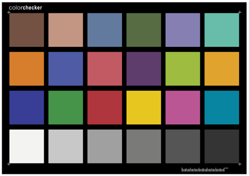 ColorChecker 测试卡 